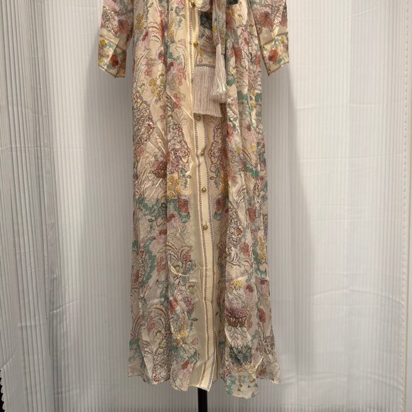 Zimmermann floral-print tie-neck maxi dress- Size 0/US4 - Picture 6 of 11